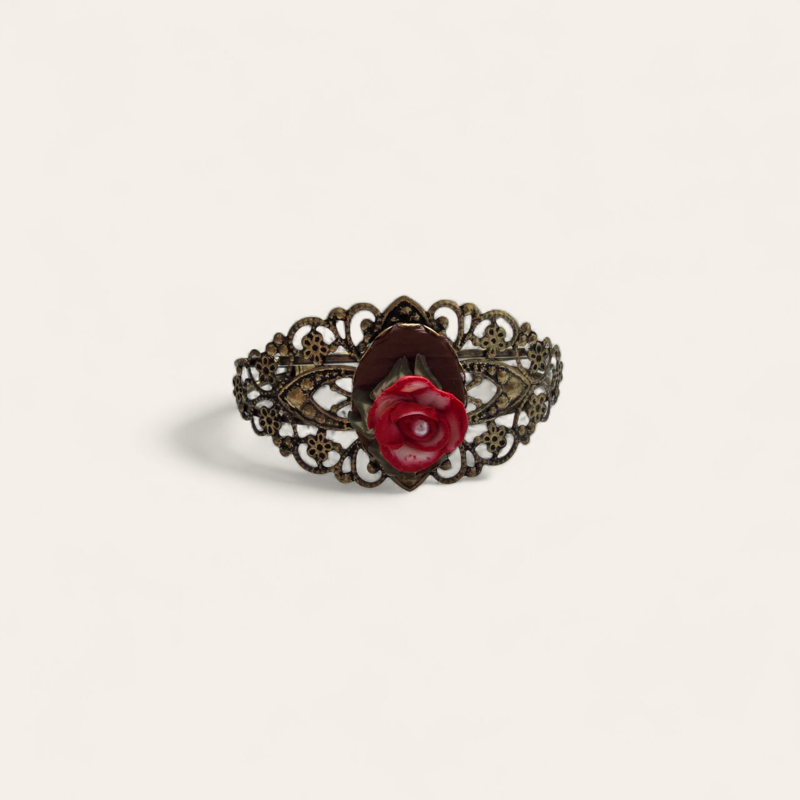 Filigree rose bracelet